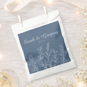 Sacolinha Dusty Blue Simple Boho Floral