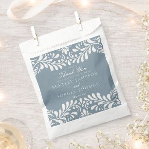 Sacolinha Dusty Blue Talavera Azulejo Fiesta Casamento Desse