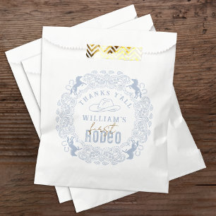 Sacolinha Dusty Blue Western Rodeo Primeiro Favor de Anivers