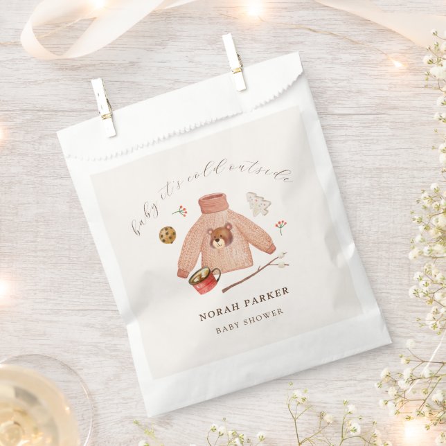 Sacolinha É Chá de fraldas de roupas para acampamento de inv (Cortado)