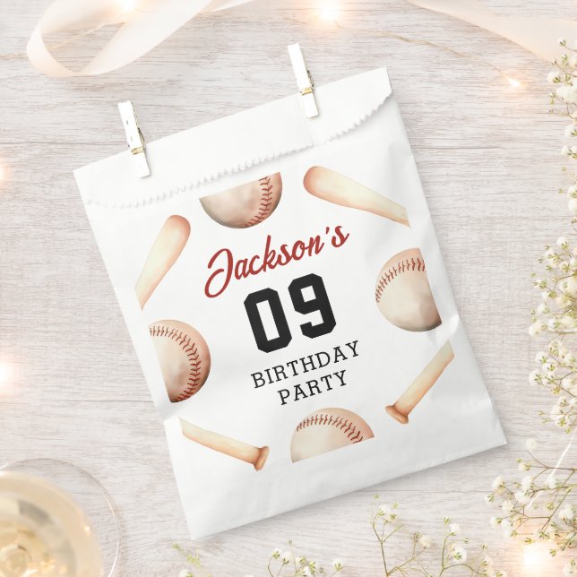 Sacolinha É Festa de aniversário de baseball no jogo (Cortado)