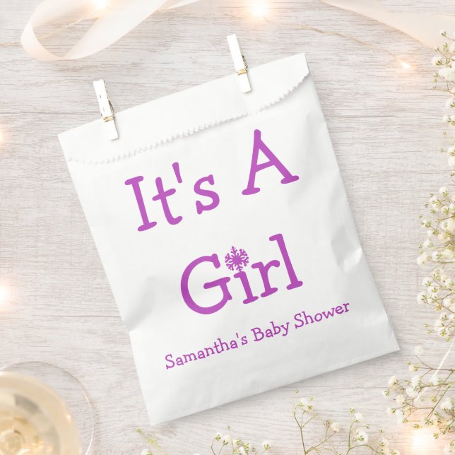 Sacolinha É Um Floco de Neve Rapariga (Cortado)