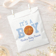 É um menino! Chá de fraldas Azul de Basquete