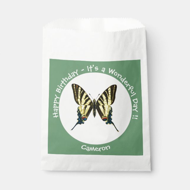 Sacolinha É uma Festa de aniversário de borboleta de Swallow (Frente)