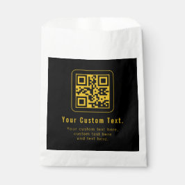 Sacolinha Editable QR Code & Text Template | Black & Gold