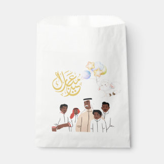 Sacolinha Eid Al-Adha Mubarak Celebração Familiar Adesivo Re