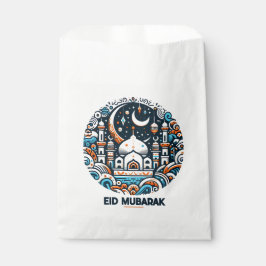Sacolinha Eid Mubarak Crescente Decorrido Colorida