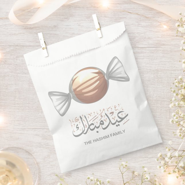 Sacolinha Eidiya Sweets Arabic Eid Mubarak Personalizado (Cortado)