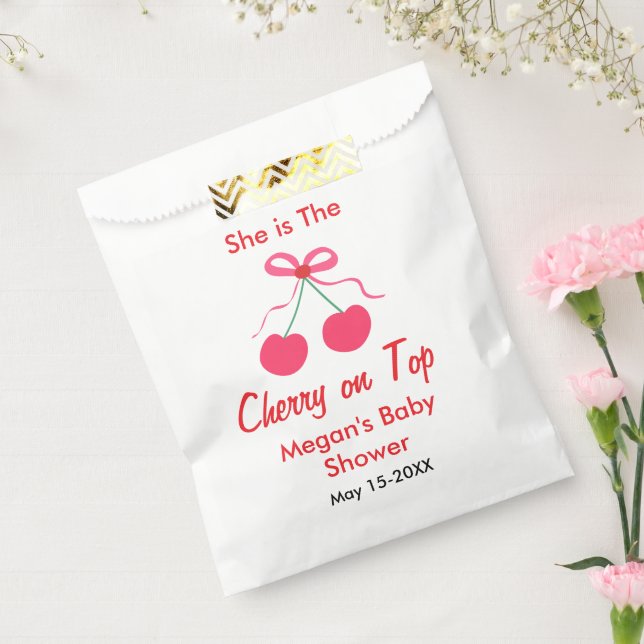 Sacolinha Ela é a Cherry no Chá de fraldas da Coquette Girl (Selado)