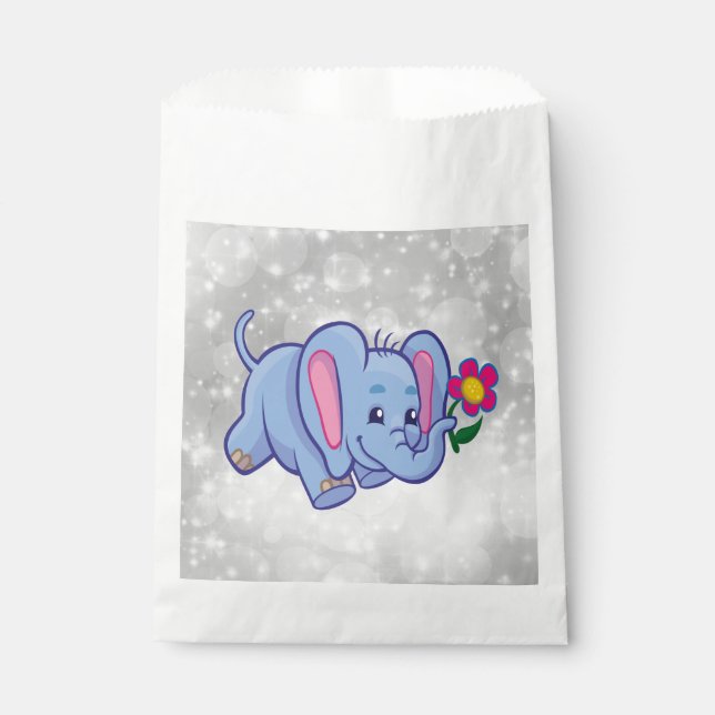 Sacolinha Elefante de desenho animado fofo (Frente)