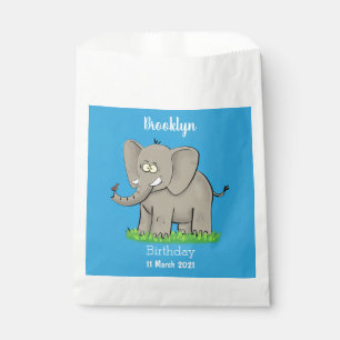 Sacolinha Elefante engraçado e bonito com desenho animado d