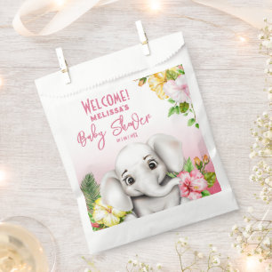 Sacolinha Elefante Safari Chá de fraldas Tropical da Selva