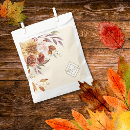 Sacolinha Elegant Autumn Watercolor Floral Wedding 