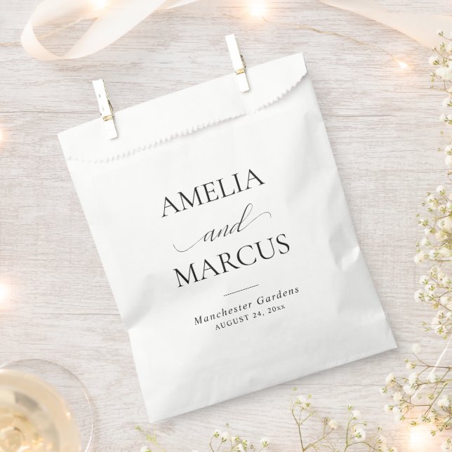 Sacolinha Elegant Classic Script Calligraphy Wedding (Cortado)