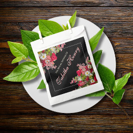 Sacolinha Elegant Floral Black Flower Photo 
