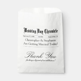 Sacolinha Elegant Script Custom Minimalist Wedding Thank You