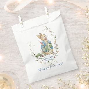 Sacolinha Elegante Aquarela Peter Rabbit flores silvestres B