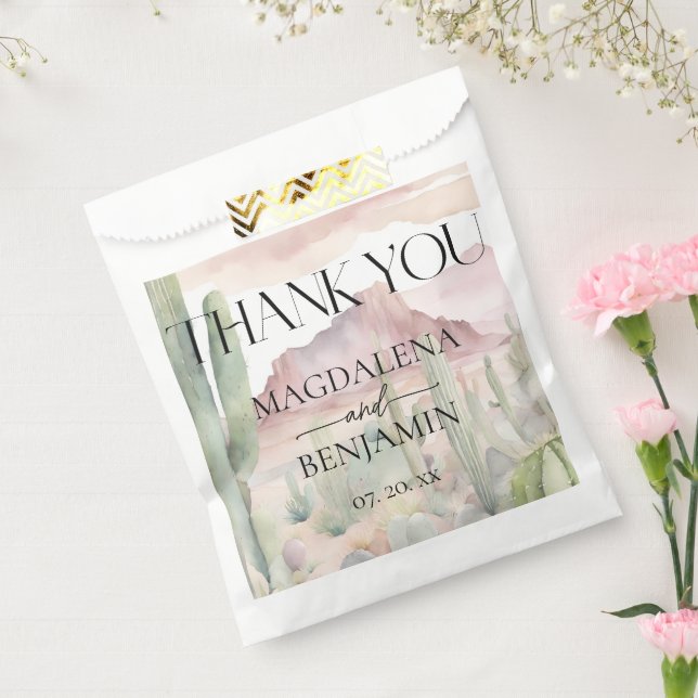 Sacolinha Elegante Boho Desert Landscape Cactus Weding (Selado)