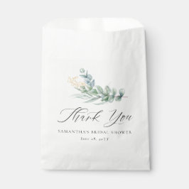 Sacolinha Elegante Botânica Folhagem Dourada Frutas Obrigado