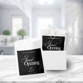 Sacolinha Elegante caligrafia do logotipo comercial preto Ob