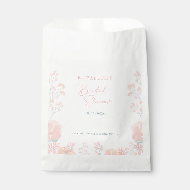 Sacolinha Elegante Chá de panela de Watercolor (Frente)