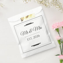 Elegante Favor de Noiva e Noivo Casamento Minimali