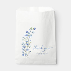 Sacolinha Elegante Floral Dusty Blue Obrigado