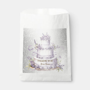 Sacolinha Elegante Floral Watercolor de Lavanda de Bolo do P