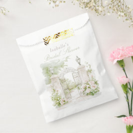 Sacolinha Elegante Jardim de Casamento Pastel Château Francê