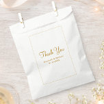Sacolinha Elegante Ouro Branco Personalizado Obrigado<br><div class="desc">Personalize o texto e crie facilmente sua bolsa de favor personalizada elegante para qualquer ocasião. Você pode TRANSFERIR ESSE DESIGN para outros produtos da Zazzle e ajustá-lo para se adequar à maioria dos itens da Zazzle. Os designs do Standard Studio são criados em gráficos de alta resolução para uma impressão...</div>