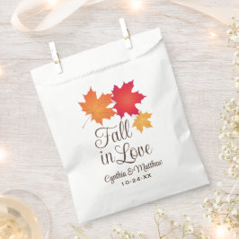 Sacolinha Elegante Outono Amor Folhas de Casamento
