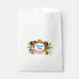 Sacolinha Elegante Real Africano Gênero Revela Roxo e Azul