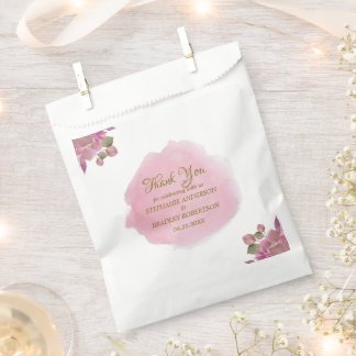 Sacolinha Elegante Rosa Empoeirado Floral Casamento Agradeci
