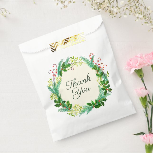 Sacolinha Elegante Rustic Holly Vintage Green - Obrigado (Selado)