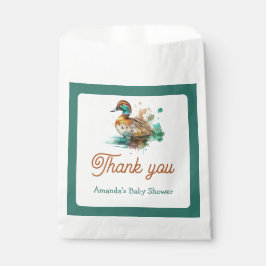 Sacolinha Elegante Verde Frame Mallard Duck Chá de fraldas