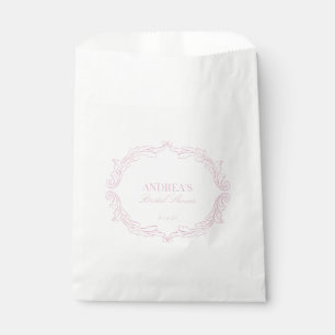 Sacolinha Elegante Vintage - Chá de panela Rosa Romântico