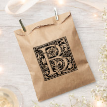 Elegante Vintage Floral - Letra B Monograma