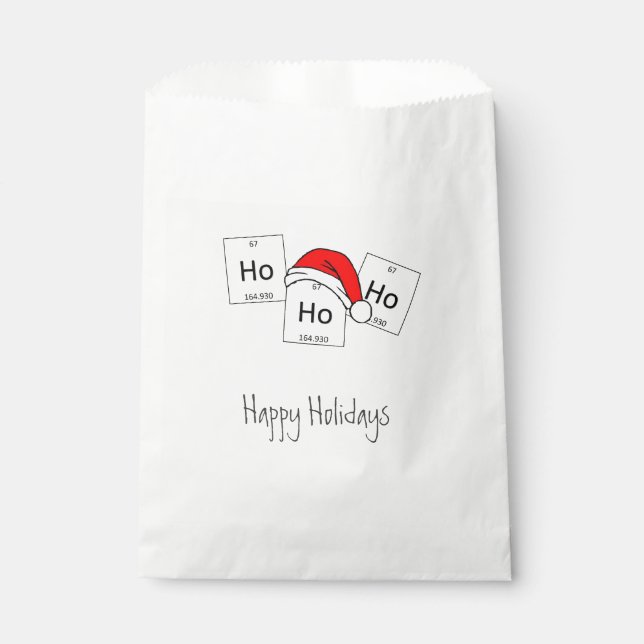 Sacolinha Elemento de Química HoHo Holmo Elemento de Natal (Frente)