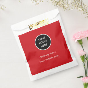Sacolinha Empresa de Logotipo Personalizado Vermelho Empresa