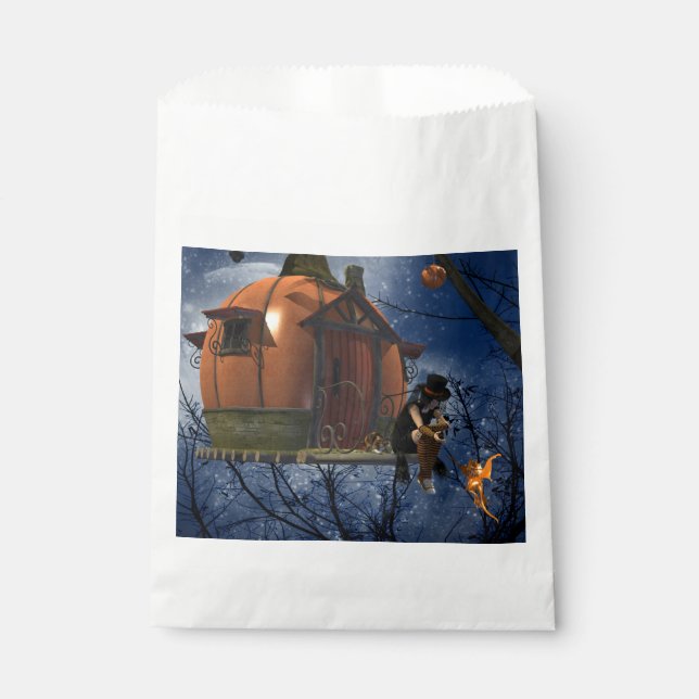 Sacolinha Encontro de Criatura do Dia das Bruxas (Frente)