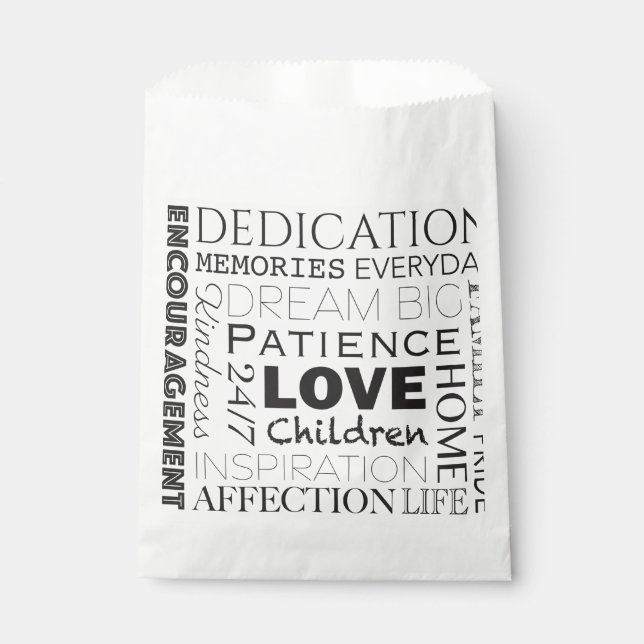 Sacolinha Encorajando Colagem de Palavras (Frente)