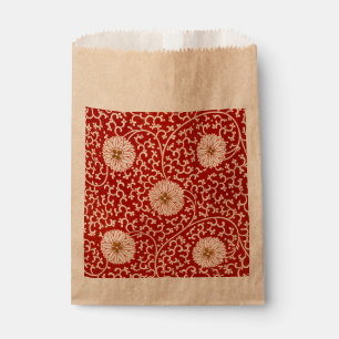 Sacolinha Enfeite Chinês Owen Jones Floral Vermelho Branco