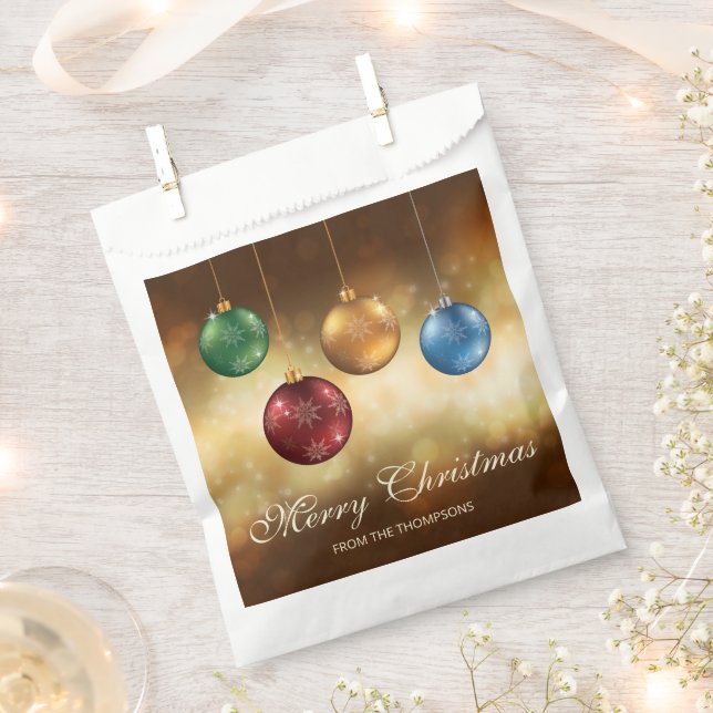 Sacolinha Enfeites de Natal Coloridos Com Texto Personalizad (Cortado)