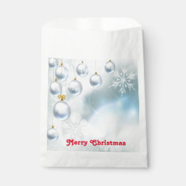 Sacolinha enfeites de natal e flocos de neve