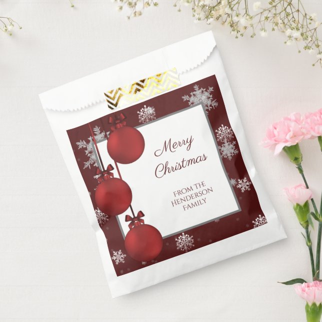 Sacolinha Enfeites de natal Vermelhos Favorecem Saco (Selado)