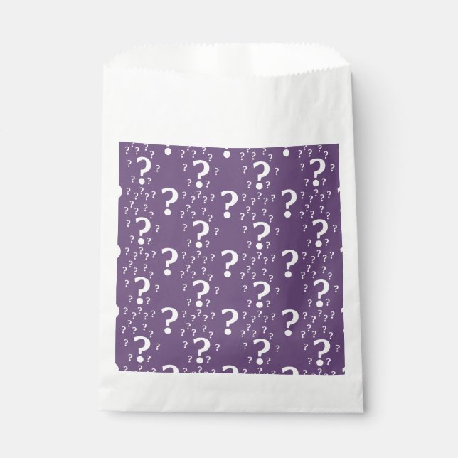 Sacolinha Enigma ponto de interrogação enigma puzzle roxo (Frente)