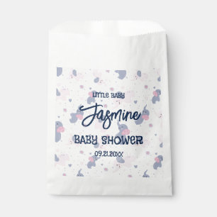 Sacolinha Espetáculo de elefantes de banda desenhada em azul