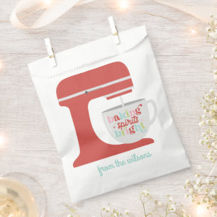 Sacolinha Espírito de Pastel Retro de Natal Brilhante