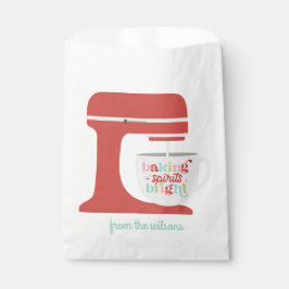 Sacolinha Espírito de Pastel Retro de Natal Brilhante 