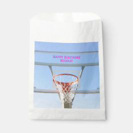 Sacolinha Esportes de basquetebol com festa de aniversário B